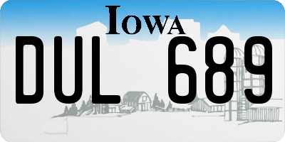 IA license plate DUL689