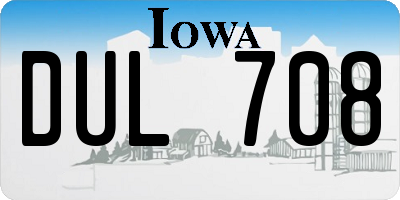 IA license plate DUL708