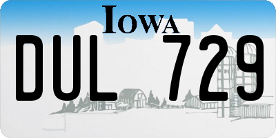 IA license plate DUL729