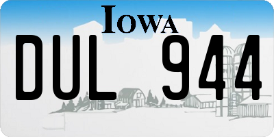IA license plate DUL944