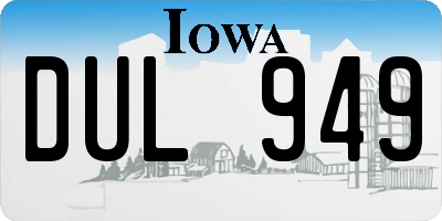 IA license plate DUL949