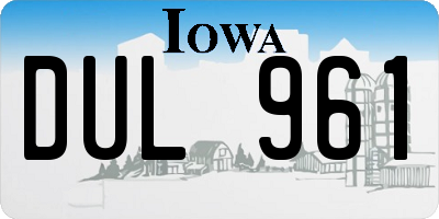 IA license plate DUL961