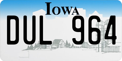 IA license plate DUL964