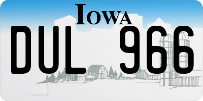 IA license plate DUL966