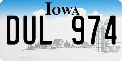 IA license plate DUL974