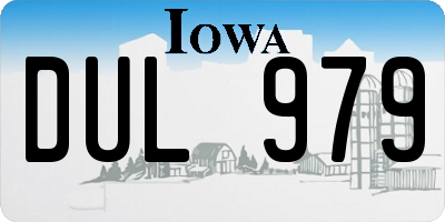 IA license plate DUL979