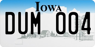 IA license plate DUM004
