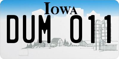 IA license plate DUM011