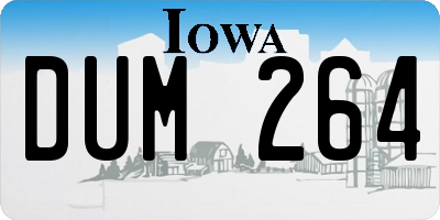 IA license plate DUM264