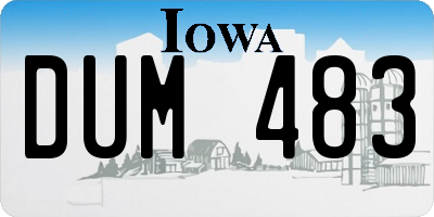 IA license plate DUM483