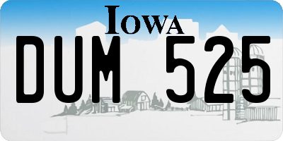 IA license plate DUM525