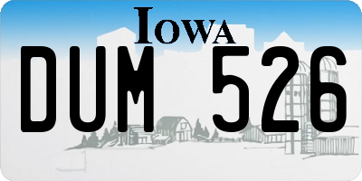 IA license plate DUM526
