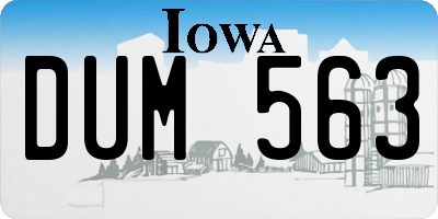 IA license plate DUM563
