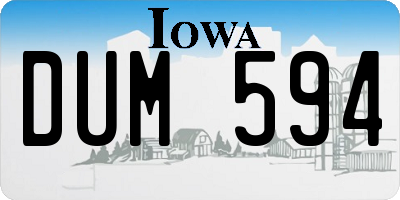 IA license plate DUM594