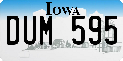 IA license plate DUM595