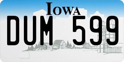 IA license plate DUM599