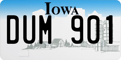 IA license plate DUM901