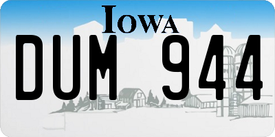 IA license plate DUM944