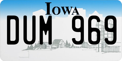IA license plate DUM969