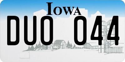 IA license plate DUO044