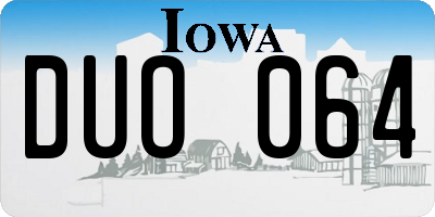 IA license plate DUO064