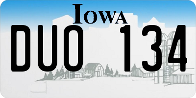 IA license plate DUO134