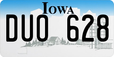 IA license plate DUO628