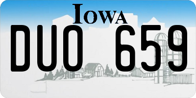 IA license plate DUO659