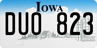 IA license plate DUO823
