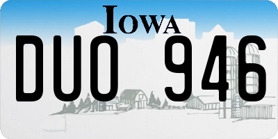 IA license plate DUO946