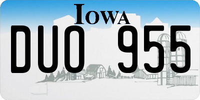 IA license plate DUO955