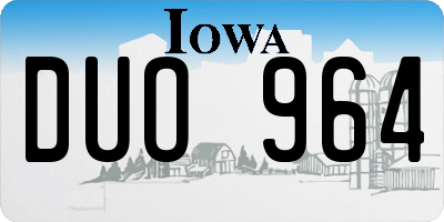 IA license plate DUO964