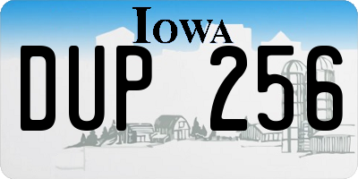 IA license plate DUP256