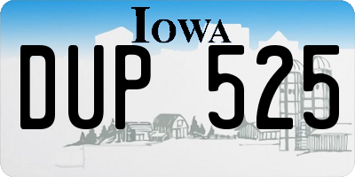 IA license plate DUP525