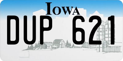 IA license plate DUP621