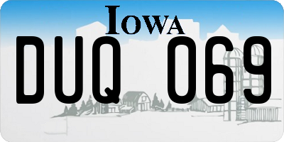 IA license plate DUQ069