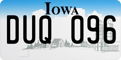 IA license plate DUQ096