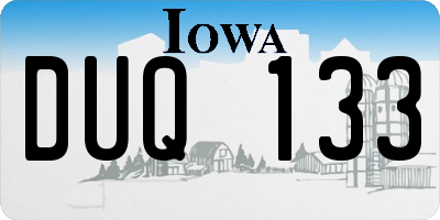 IA license plate DUQ133