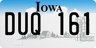 IA license plate DUQ161