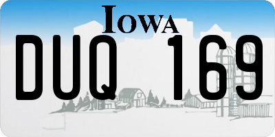 IA license plate DUQ169