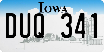 IA license plate DUQ341