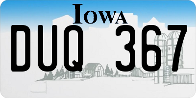 IA license plate DUQ367