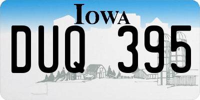 IA license plate DUQ395