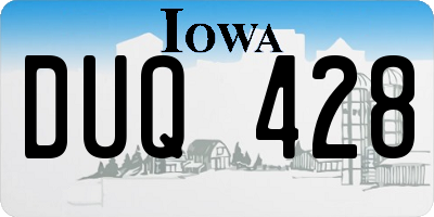IA license plate DUQ428