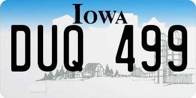 IA license plate DUQ499