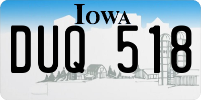 IA license plate DUQ518