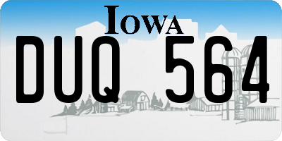 IA license plate DUQ564