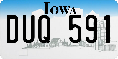 IA license plate DUQ591