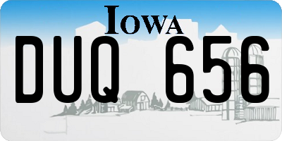 IA license plate DUQ656