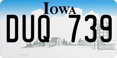 IA license plate DUQ739